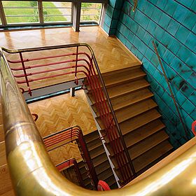 Treppe in der Konsumzentrale Industriestrasse Leipzig Bild 2